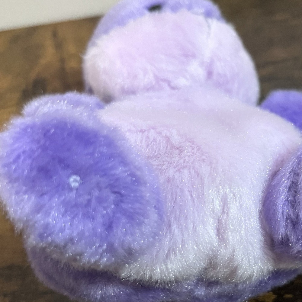 Aurora Palm Pals Purple Bunny Bean Plush - Picture 4 of 7